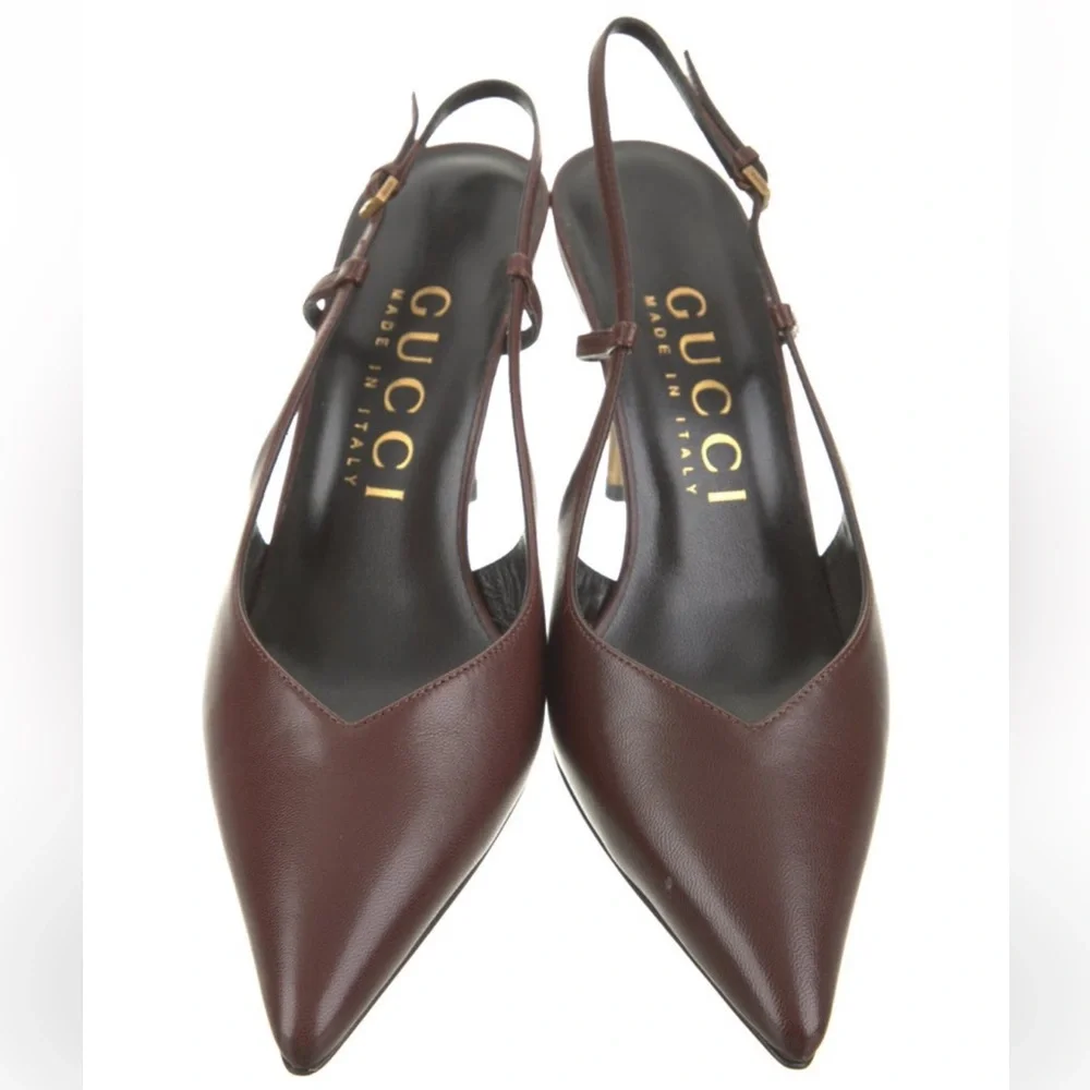 Gucci Leather Slingback Heels - Picture 2 of 5